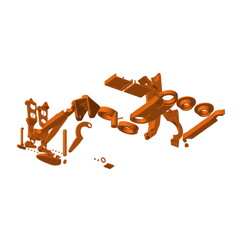 LeRobot humanoid — full printed parts kit